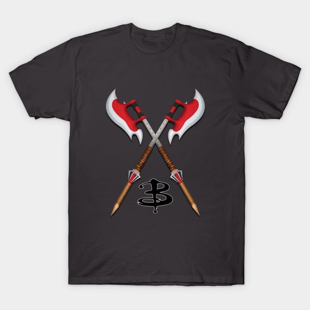 Buffy the Vampire Slayer Scythe X T-Shirt by bovaart